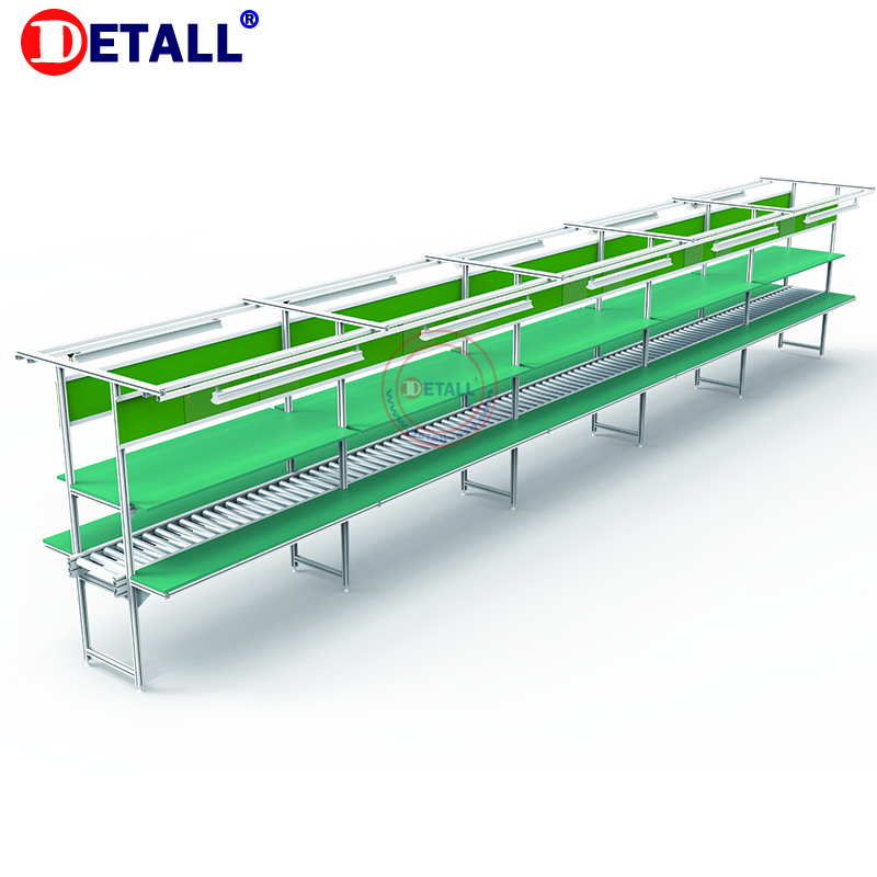 different assembly working tables lcd/led tv/air conditioner assembly line belt conveyor production line