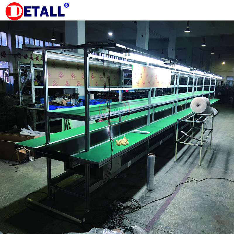 modular TV and air conditioner pvc conveyor belt production line with mobile assembly line table