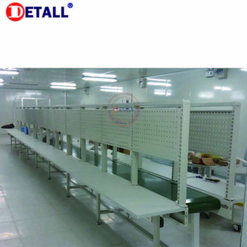 modular TV and air conditioner pvc conveyor belt production line with mobile assembly line table