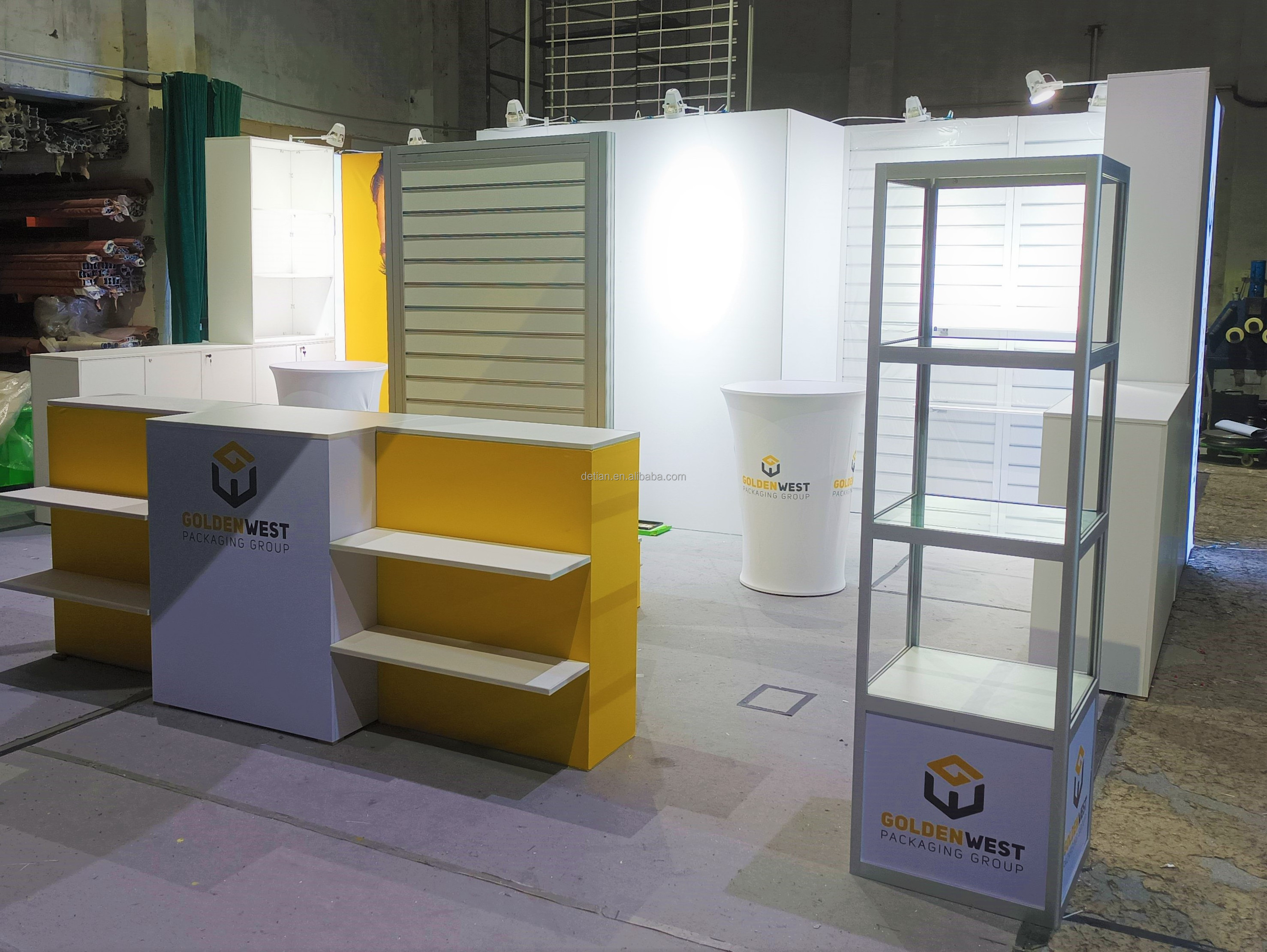 Detian Offer 20 by 20 custom portable modular expo stand wood exhibit display