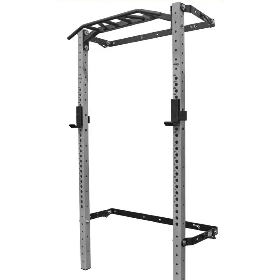 2023 Deti Home Gym Fitness Equipment Space Saving  Wall Mount Folding Squat Rack with Pull Up Bar