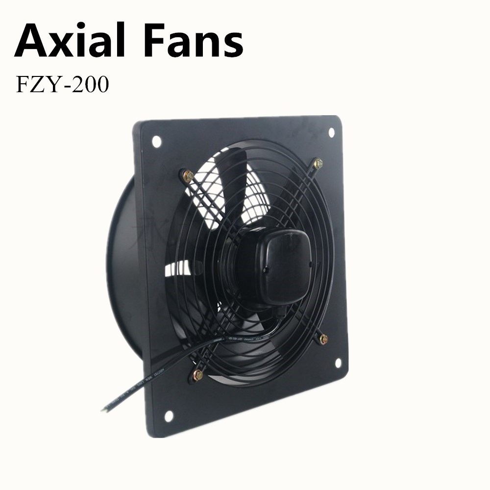 2000 cfm exhaust fan 3 phase FZY square industrial wall fan 200mm Net External rotor Axial exhaust Fan