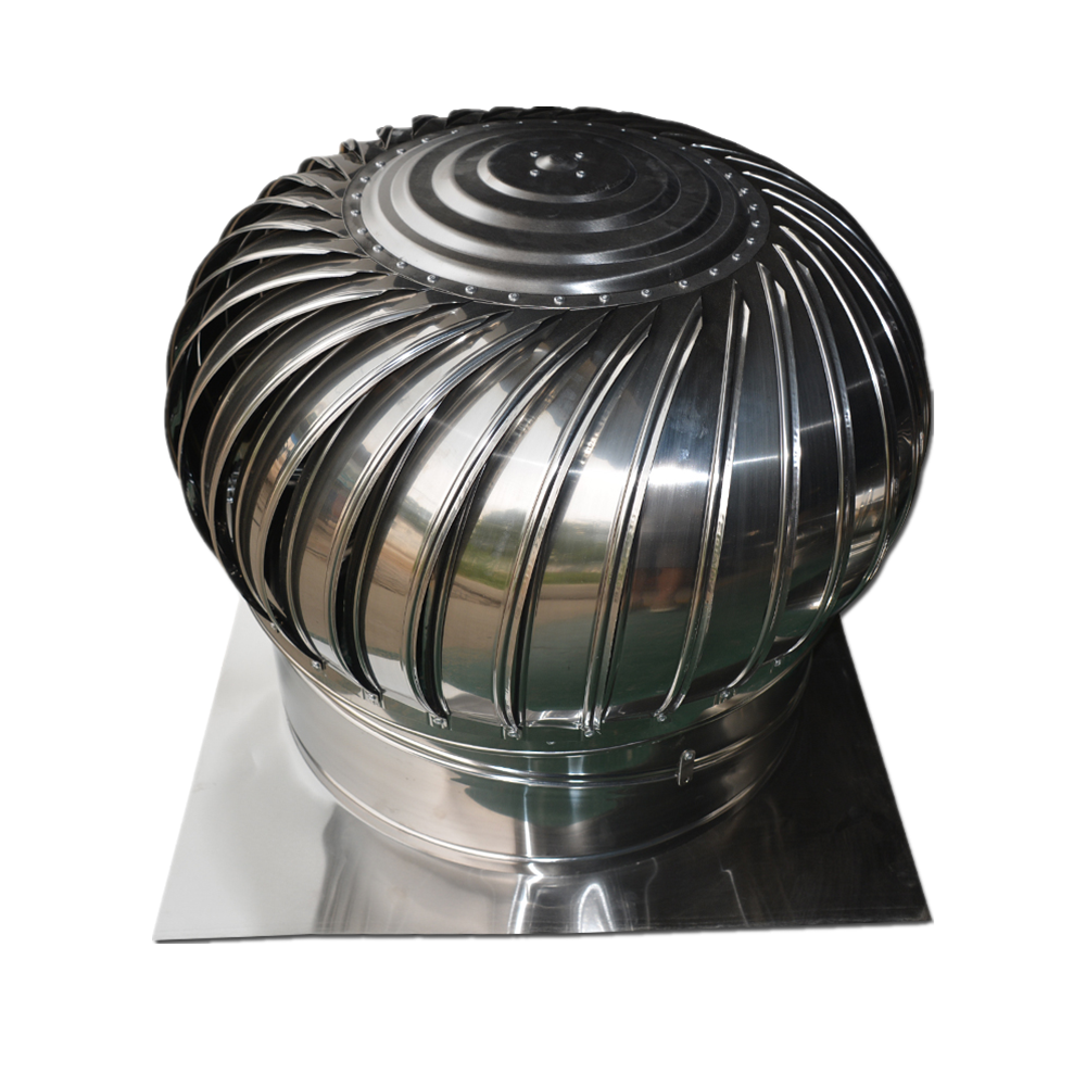 Stainless steel material wind driven circle turbine no power roof ventilation fan