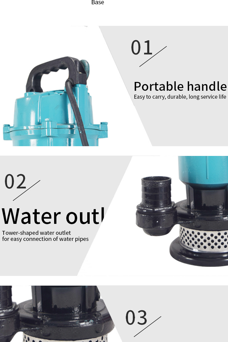 Small profits but quick turnover Portable handle clean water submersible pump Sand-resistant pump body