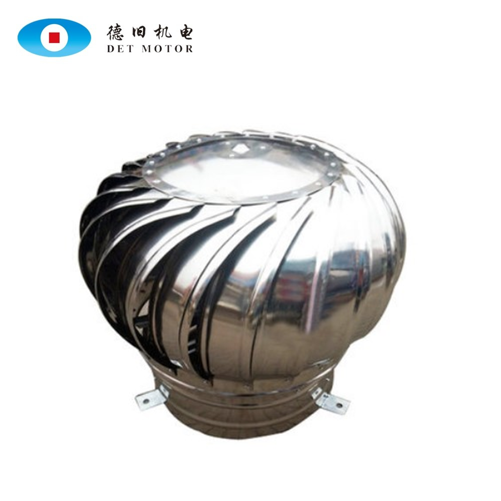 Stainless steel material wind driven circle turbine no power roof ventilation fan