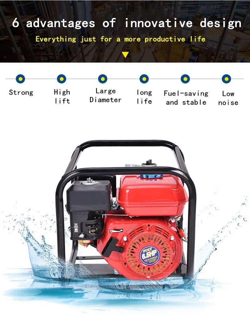 3 inch 7 hp Low Noise Sewage Gasoline Petrol Engine Agricultural Irrigation Dirty Water Pump