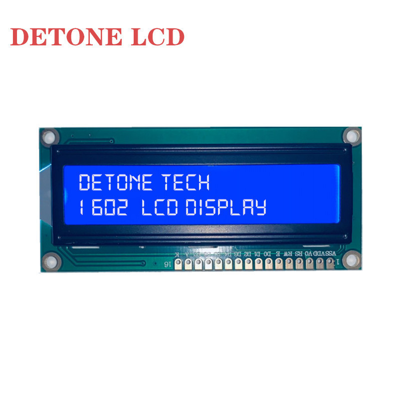 Customized STN Blue 16x2 Monochrome LCD 5V 1602 16*2 Character Lcd Display 2x16 Lcd Display Module