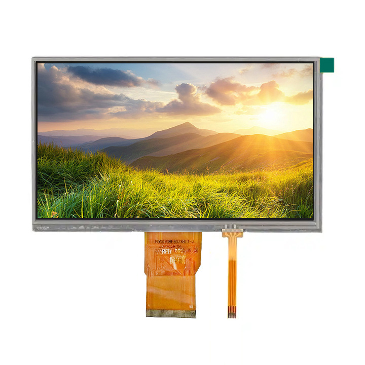 Outdoor high brightness 1000 nits 800x480 50pin resistive touch screen 7 inch tft lcd module LCD panel lcd display