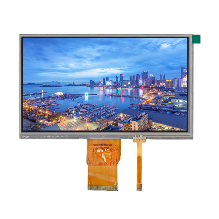 Outdoor high brightness 1000 nits 800x480 50pin resistive touch screen 7 inch tft lcd module LCD panel lcd display