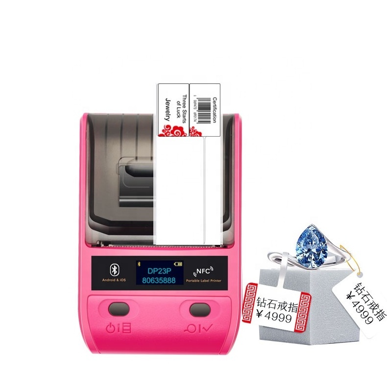 DeTong-DP23P 50mm mini portable printer price tag barcode sticker label printer machine