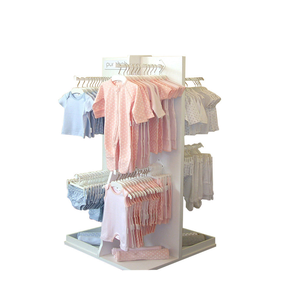 Wooden Stand Baby Clothes Display Stand Rack For Kids Clothes High End Baby Clothing Display Rack