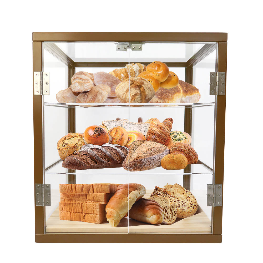 Custom And Wholesale Stand Bread Bakery Cabinet Cake Showcase Acrylic Pastry Display Case With High Quality