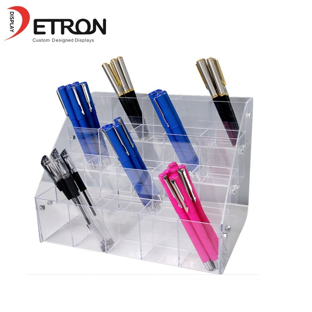 Custom Acrylic Pen Display Holder Desktop Pencil Cup Stationery Decorative Acrylic Organizer