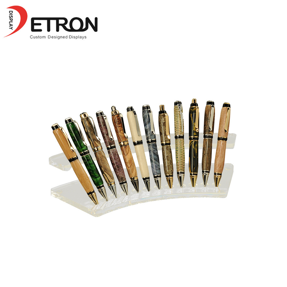 High quality acrylic pen display rack stand,8/12 pcs Pen Display Acrylic Pen display stand