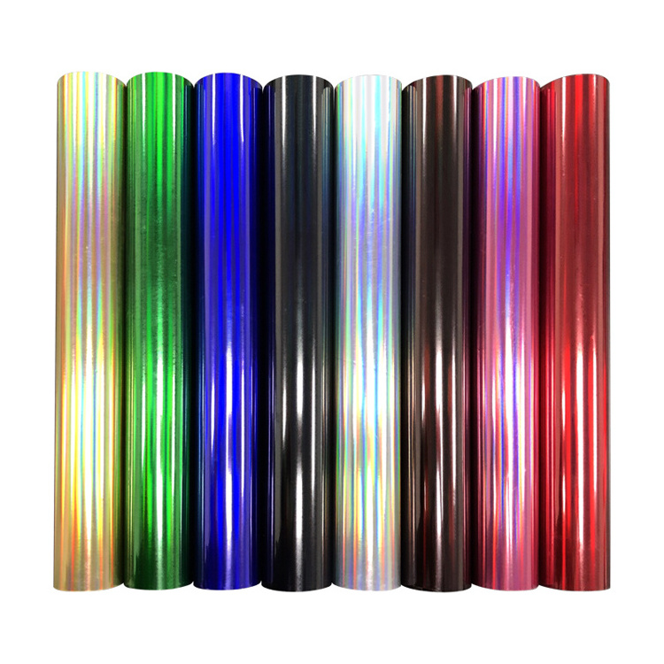 Wholesale Rainbow Custom Film Hologram Heat Transfer Vinyl For Clothing