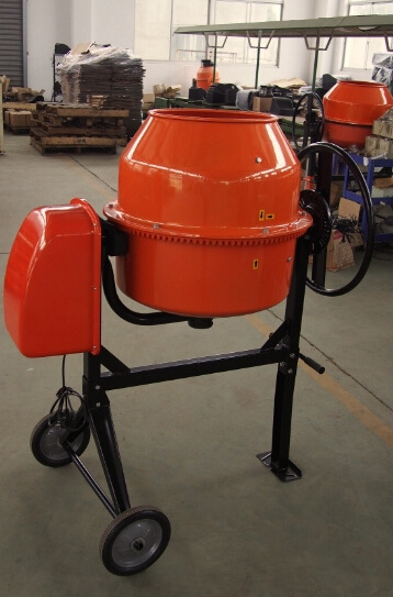 180L mini Concrete Mixer with metal engine box