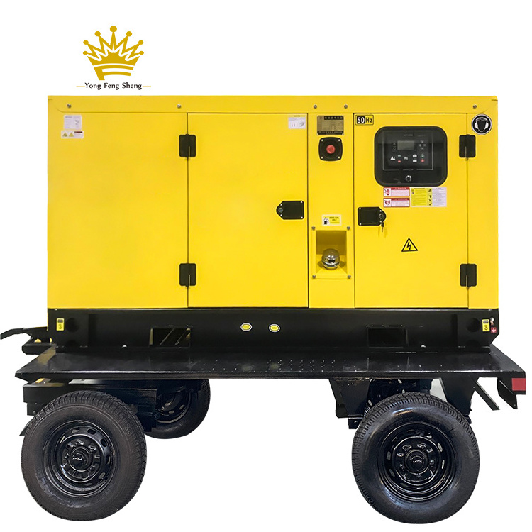 OME china diesel generator four wheels with trailer