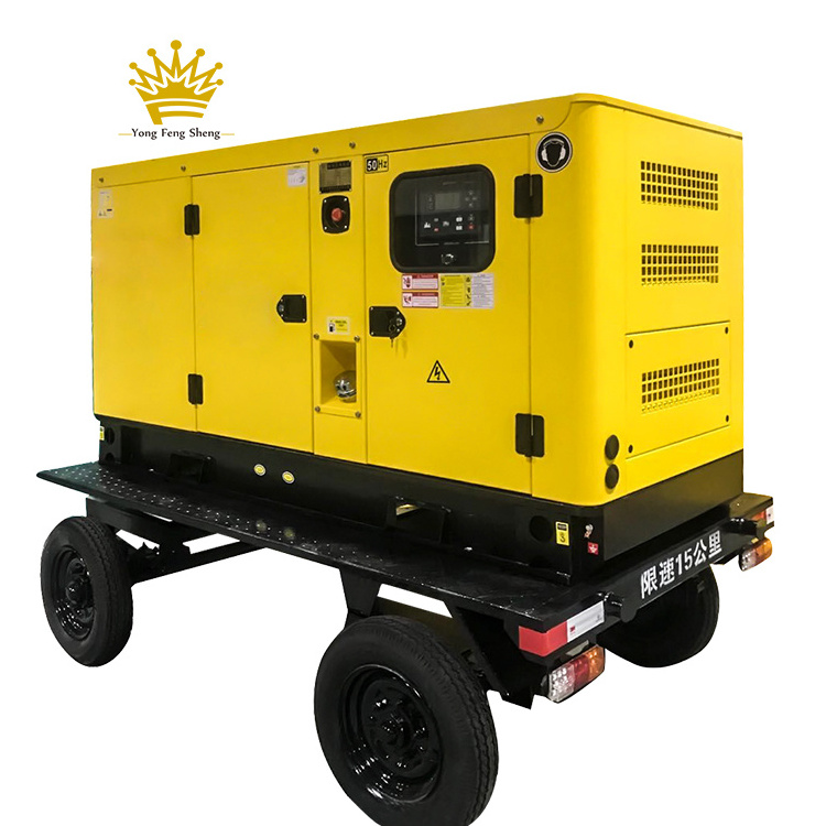 OME china diesel generator four wheels with trailer