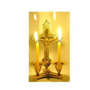 GOLDEN JESUS CROSS TEA LIGHT CANDLE HOLDER CLASSY GOLD CANDLE HOLDER CHRISTMAS IRON DECORATION CANDLE HOLDER