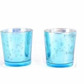 LIGHT BLUE CANDLE GLASS VOTIVE HOME DECORATIVE GLASS CANDLE HOLDER CLASSIC DESIGN CANDLE STAND