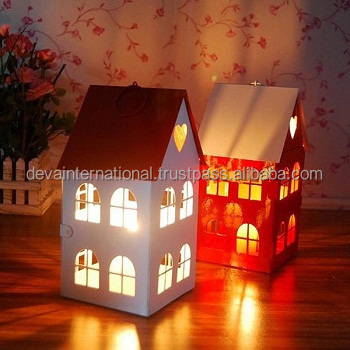 GALVANIZED CHRISTMAS HOUSE DECORATION CANDLE LANTERN SCENTED CANDLE HOLDER PREMIUM QUALITY CANDLE LANTERN