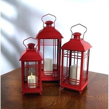 CHRISTMAS LANTERN CANDLE UNIQUE WEDDING DECORATION LANTERN SET OF FOUR NEW STYLE CANDLE LANTERN