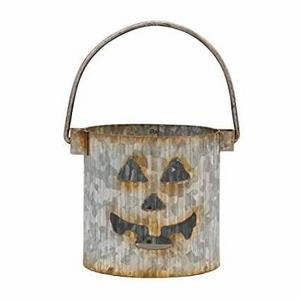 TIN VINTAGE POTTERY BARN CANDLE LANTERN JACK O LANTERN RARE PARTY DECOR LANTERN