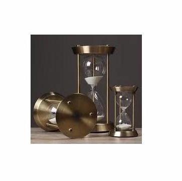 LUXURY HOUR GLASS BRASS & GLASS CAMPING SAND CLOCK TIMER SAND TIMER IN COMPASS HOT SALE NAUTICAL SEND TIMER