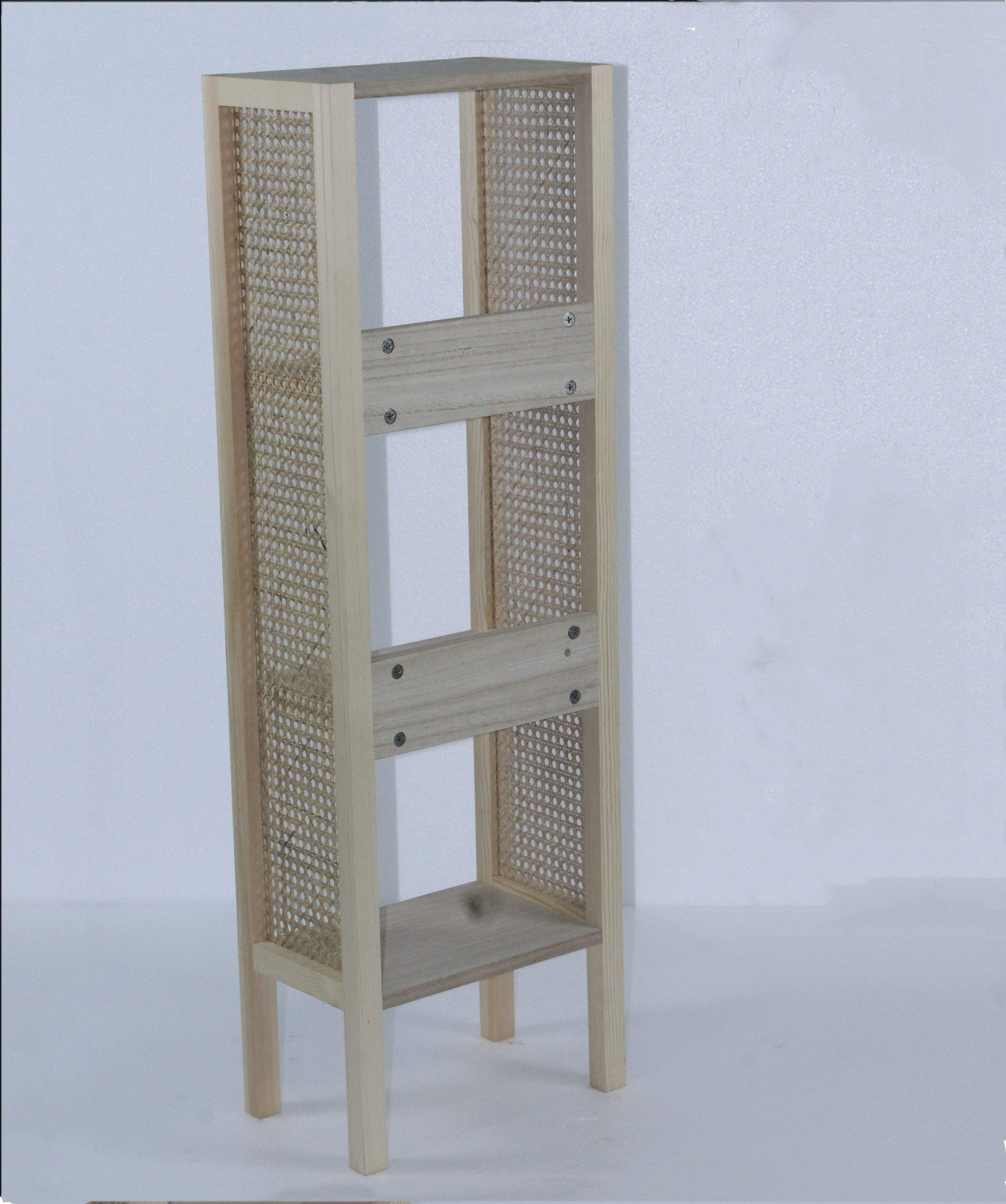 High Quality Book Shelf Eco-friendly Towel Rack Bookcases Rattan Bookshelf