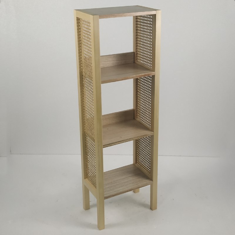 High Quality Book Shelf Eco-friendly Towel Rack Bookcases Rattan Bookshelf