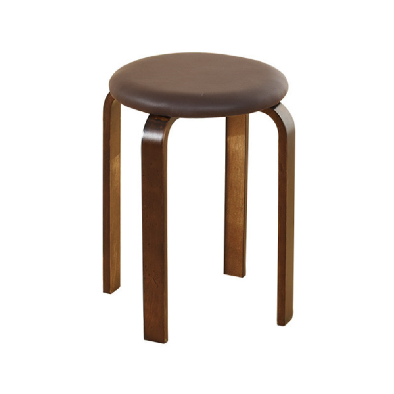 Wooden Round Stool Portable Bentwood Stools Backless Chairs