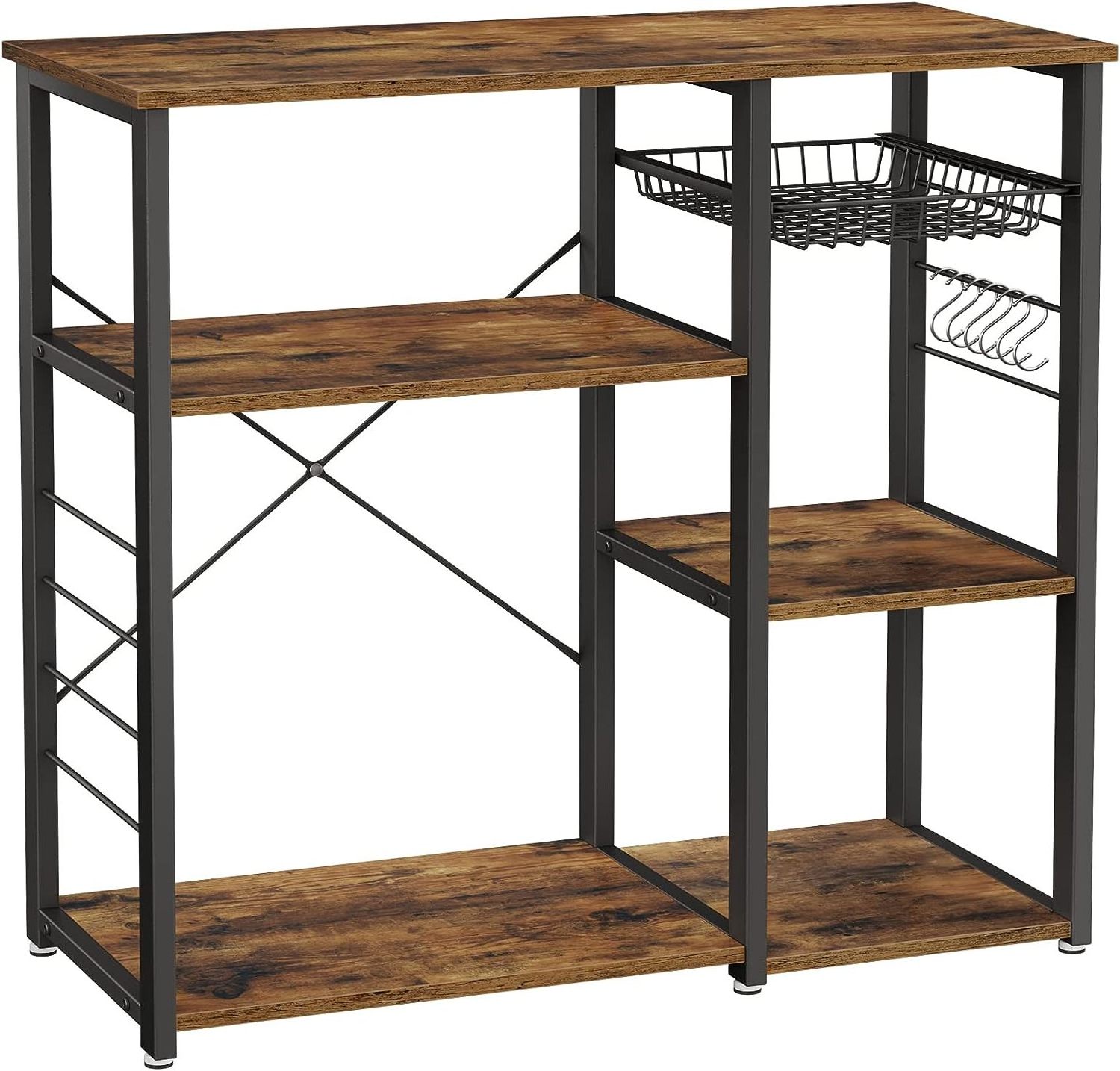 easy to assemble kitchen counter shelf custom kitchen and bathroom storage shelf deep color 2 tier kitchen shelf