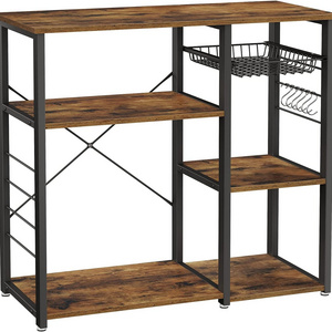 easy to assemble kitchen counter shelf custom kitchen and bathroom storage shelf deep color 2 tier kitchen shelf