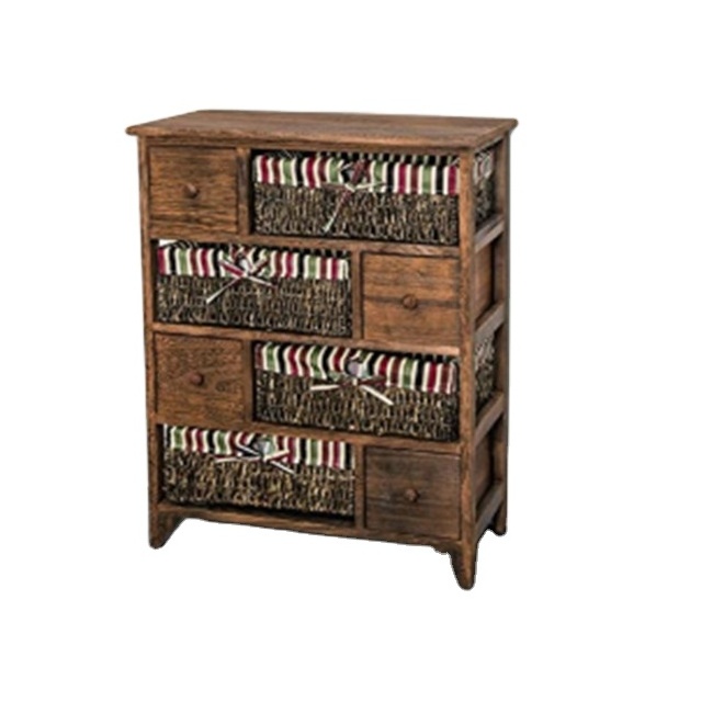 wooden cabinet willow drawer storage ark  counry rustic natrual wooden ark