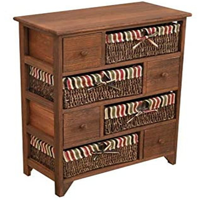 wooden cabinet willow drawer storage ark  counry rustic natrual wooden ark