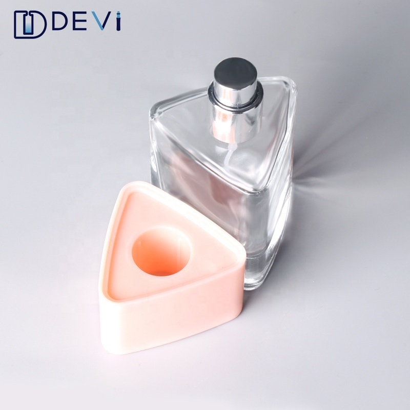 OEM brand perfume nice bottle triangle shape empty perfume glass bottle 30ml