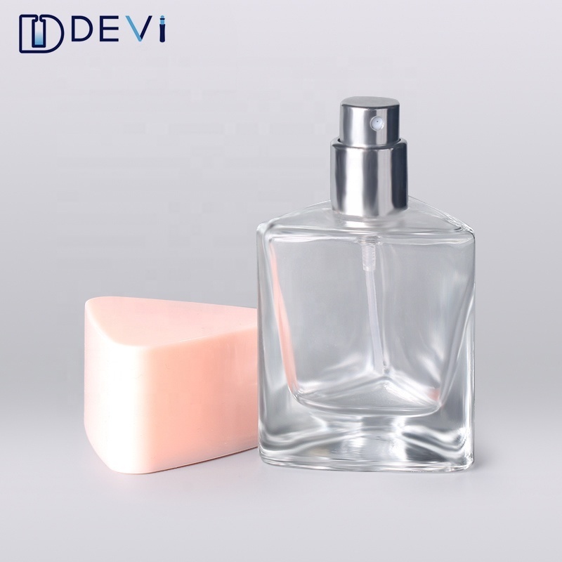 OEM brand perfume nice bottle triangle shape empty perfume glass bottle 30ml