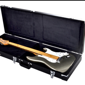 musical instruments leather square black electric guitar case hard