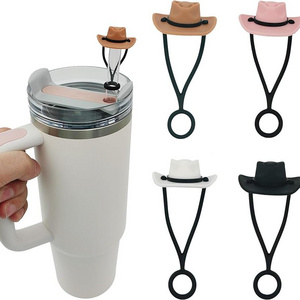 Water Cup  accessories Cowboy Hat Straw topper Compatible with Water Cup 30 40 oz Tumbler Straw Topper for stanly tumbler