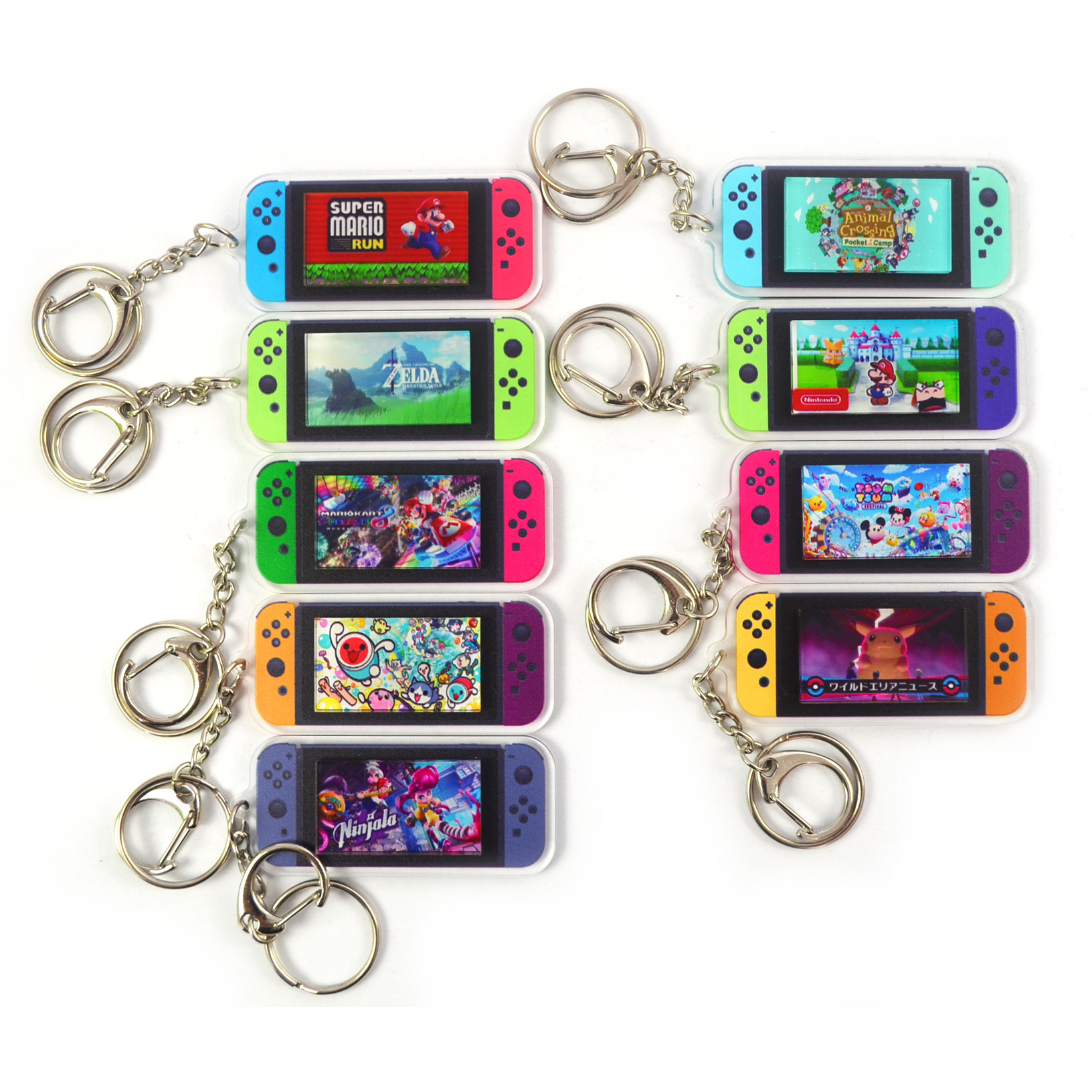 Customization keychain pendant acrylic animation with key chain switch keyring charm bag pendant