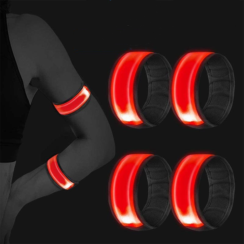 Personalized Custom LED Light Up Slap Bracelet Night Running Warning Reflective Clapping Glow Arm Band Slap Bracelet