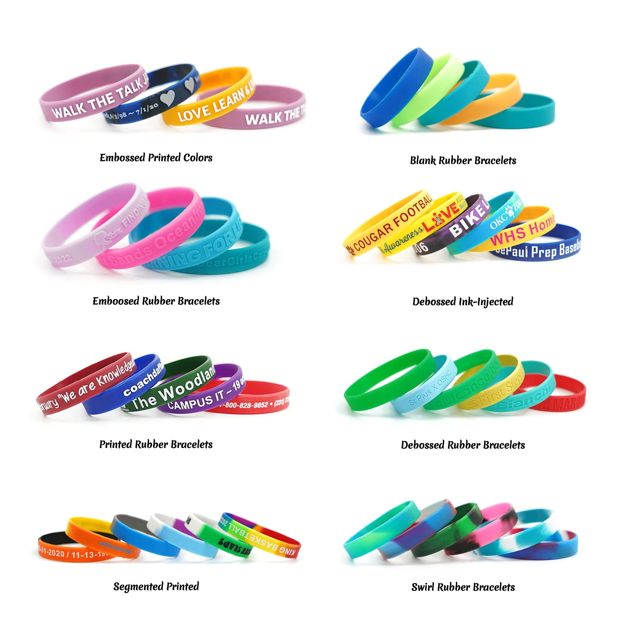 Personalized Custom Promotional Gifts Inspirational Motivational Wristband Rubber Wrist Band Printed Silicone Bracelet For Event