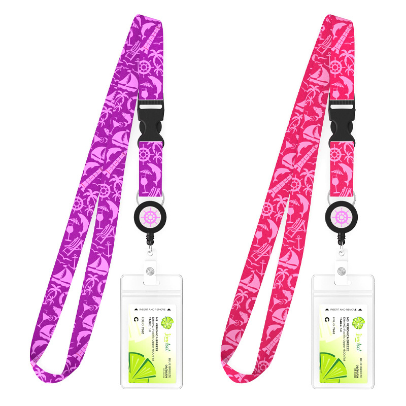 Custom Sublimation Keychain Badge Lanyards With Logo In Stock Plain Blank Polyester Lanyard