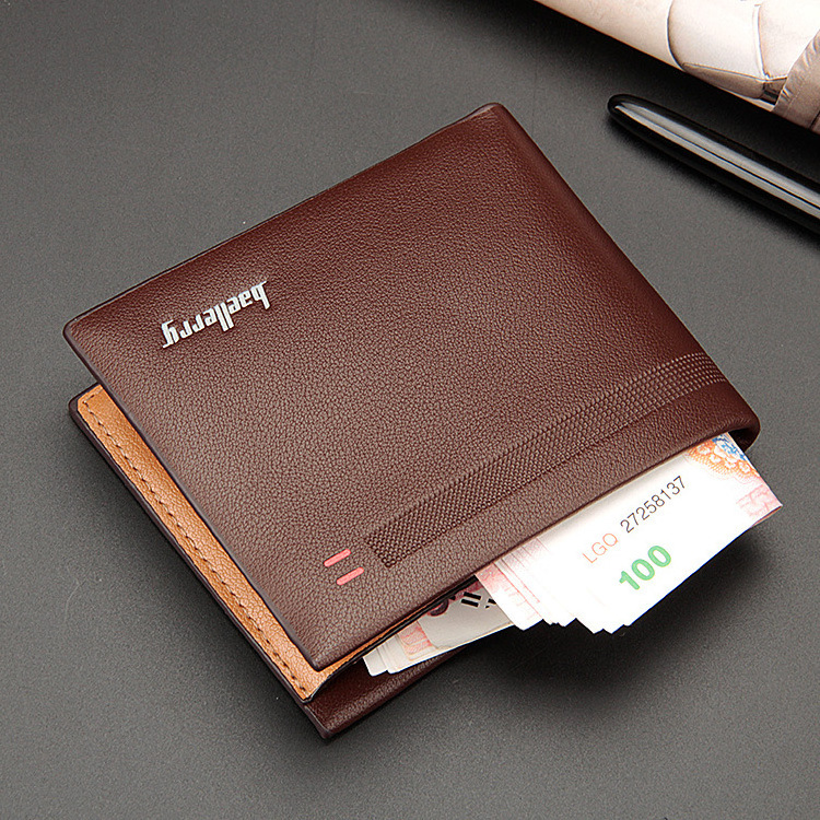 Baellerry Hot selling Men's Short PU leather Money Card Holder case Business Leisure Wallet,Female coin purse wholesale In Stock