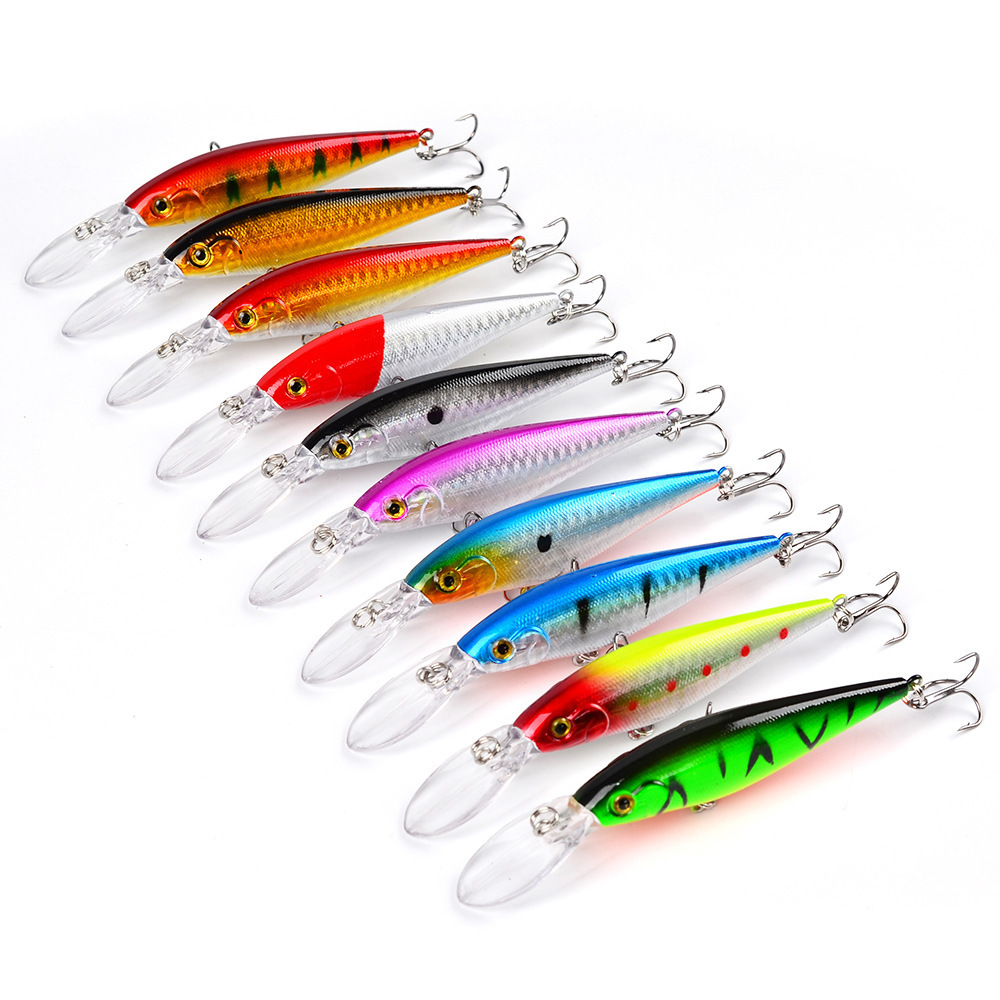 11.5 cm 10.5g 10 colours Hot sale Hard Plastic Floating Minnow Fishing Lures,Long tongue Artificial Fishing Bait