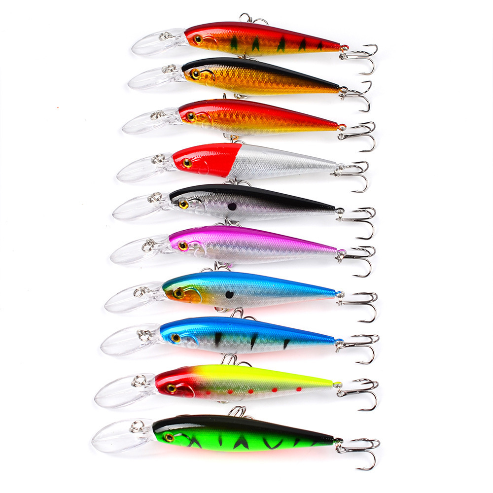 11.5 cm 10.5g 10 colours Hot sale Hard Plastic Floating Minnow Fishing Lures,Long tongue Artificial Fishing Bait