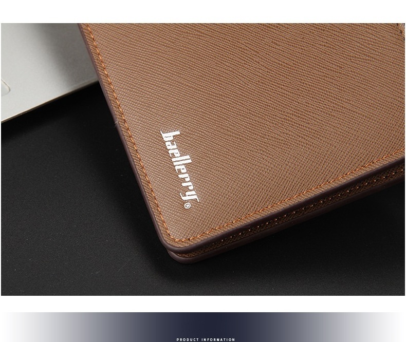 2018 Baellerry man Wallets , long section PU leather wallet for man , with zip and multi card slots