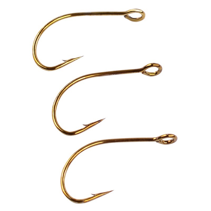 200pc Barbed Hook 72A Material fishhook Fly Hooks Fishing Trout Salmon Dry Flies Fish Hook Tackles