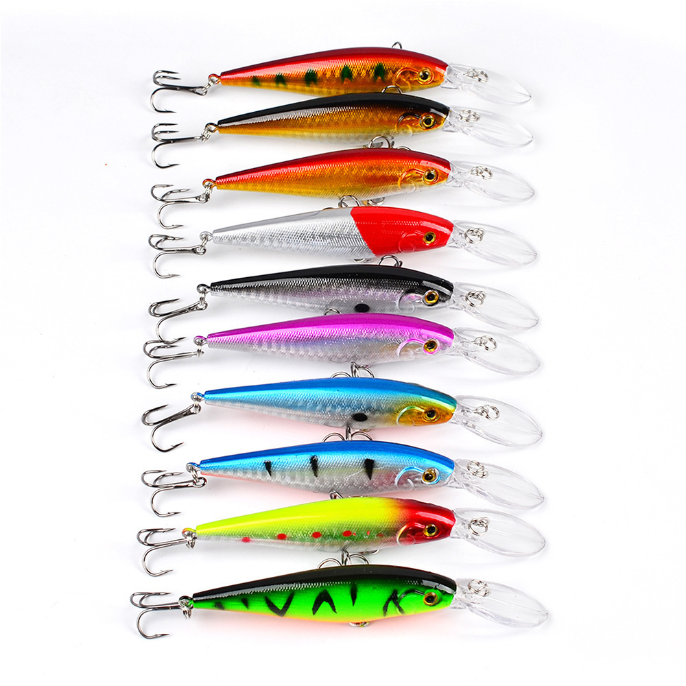 11.5 cm 10.5g 10 colours Hot sale Hard Plastic Floating Minnow Fishing Lures,Long tongue Artificial Fishing Bait