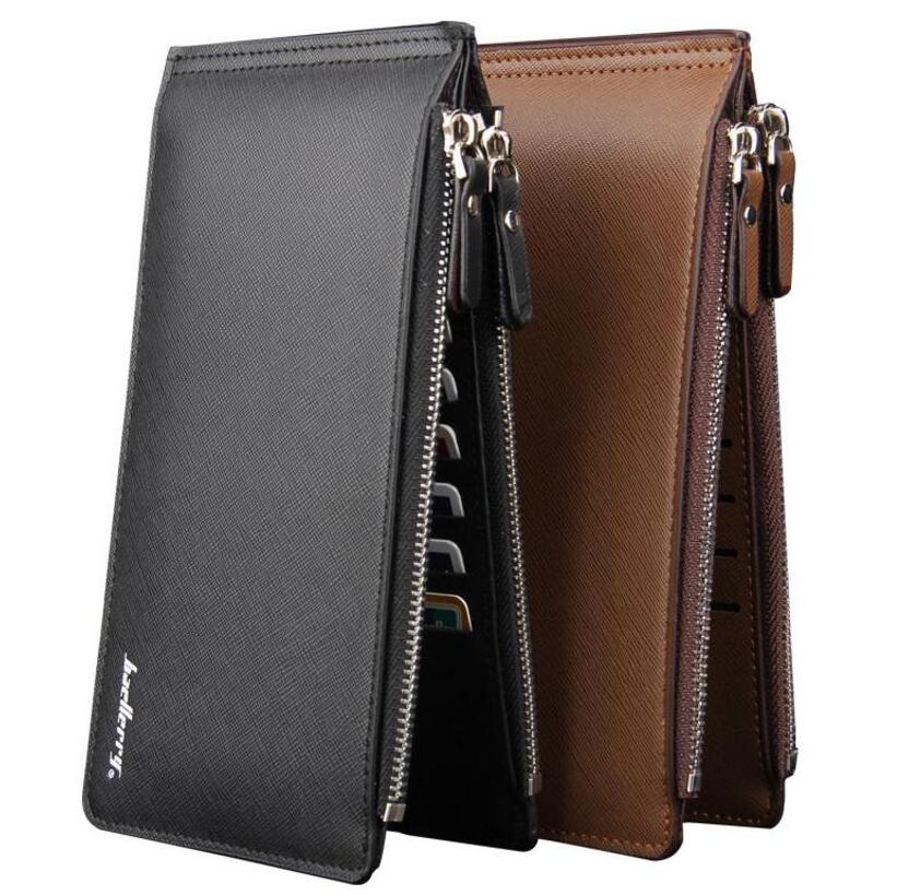 2018 Baellerry man Wallets , long section PU leather wallet for man , with zip and multi card slots